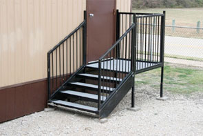 modular stairs with deck